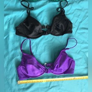 90’s bra like purple/black bikini tops, will separate
